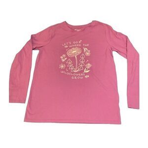 Cat & Jack Pink Wildflower Graphic Long Sleeve Tee‎ Nature Inspired XL
